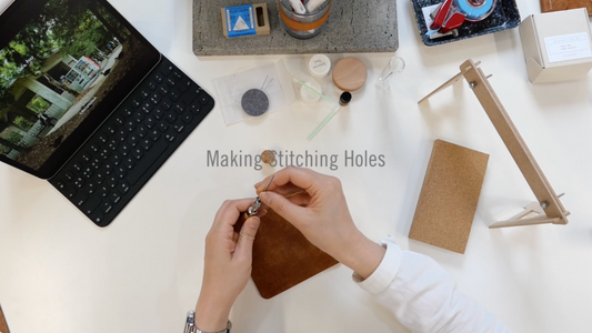 [Passport Wallet] #4 Making Stitching Holes